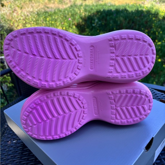Balenciaga x Crocs Glitter Pink Slides SZ 10 BNWB - Picture 4 of 6
